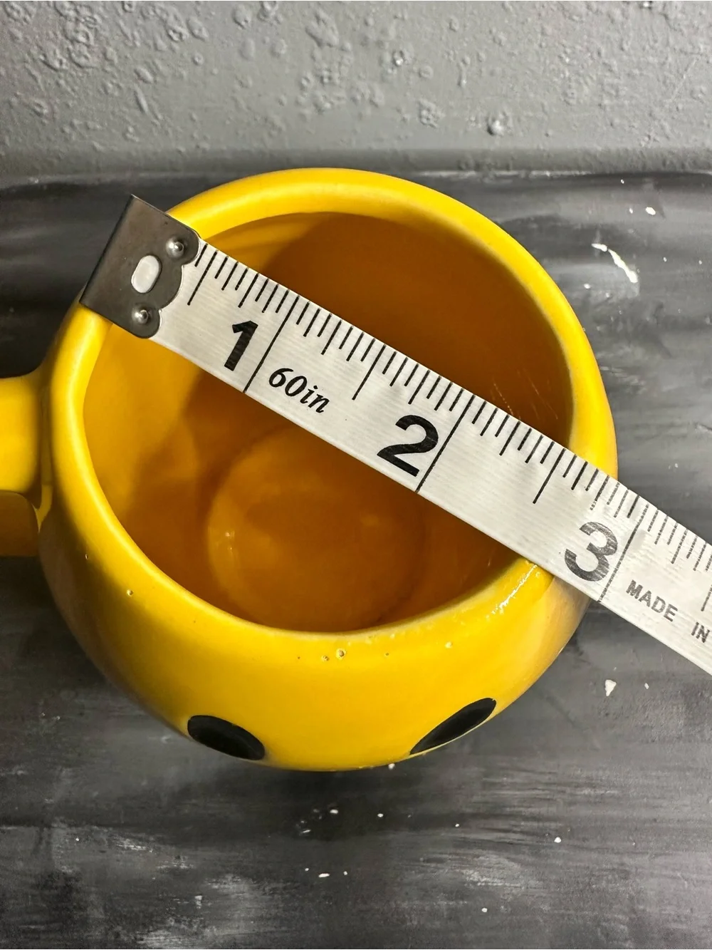 Vintage McCoy pottery smiley face mug USA